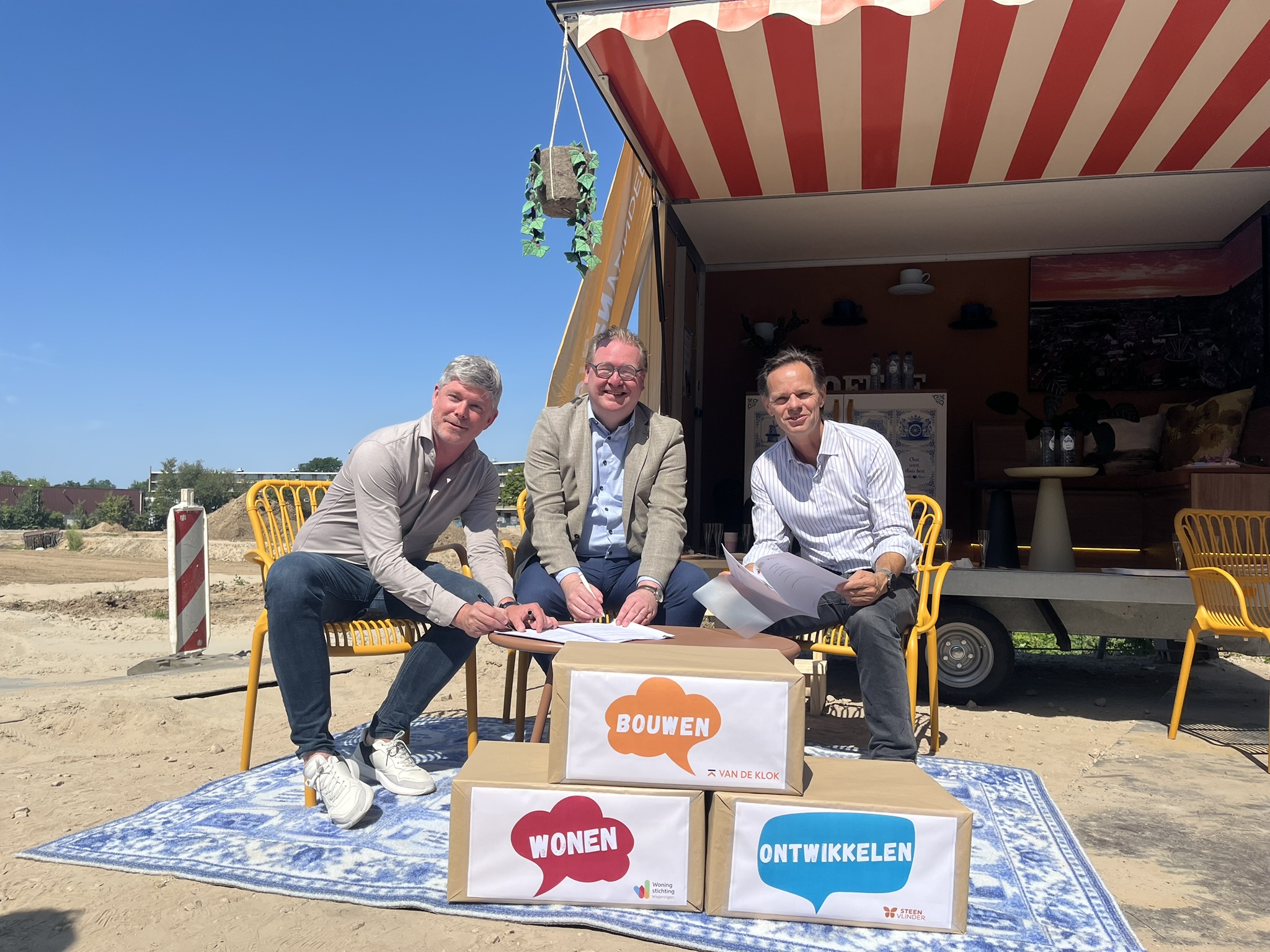 Woningstichting Wageningen, Steenvlinder en Van de Klok tekenen voor 77 sociale huurwoningen op het Vadapark