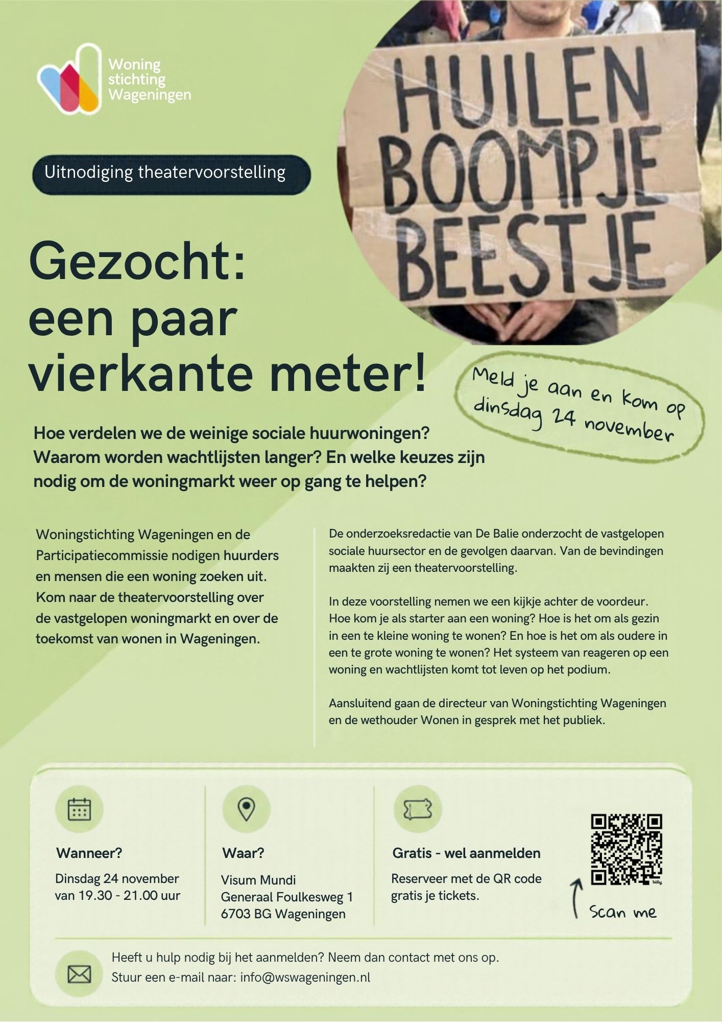 Theatervoorstelling voor huurders en woningzoekenden